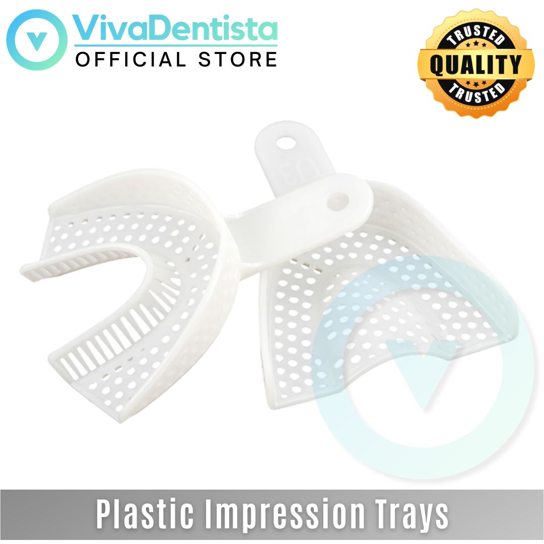 White Plastic Impression Trays (Set of 2)