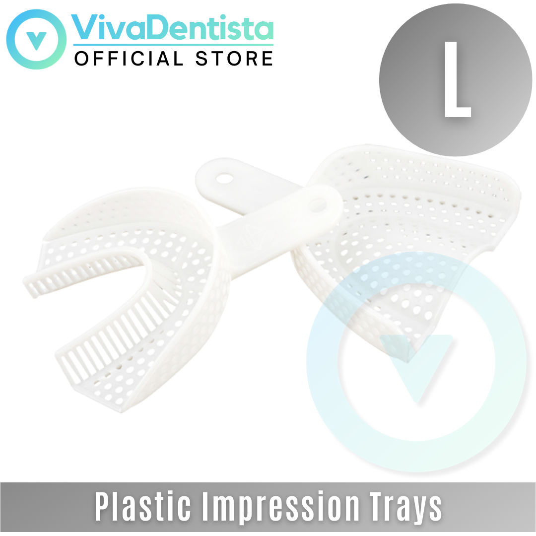 White Plastic Impression Trays (Set of 2)