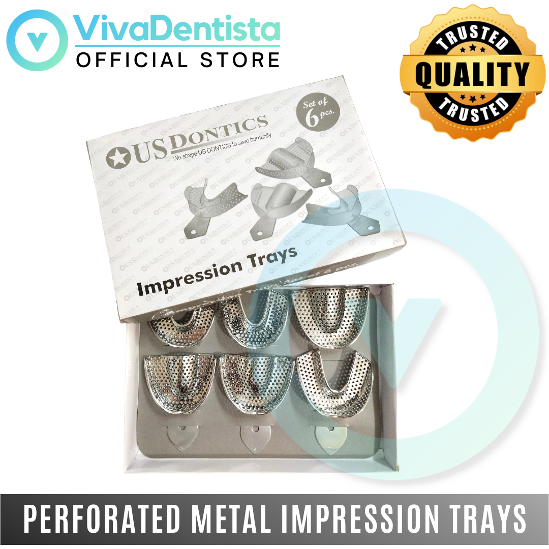 Perforated Metal Impression Trays (Set of 6)