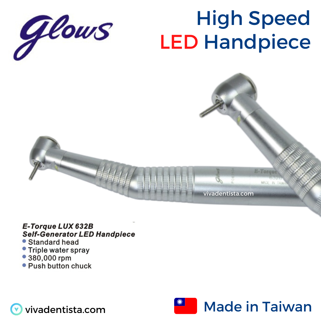 Glows Push Button LED High Speed Handpiece