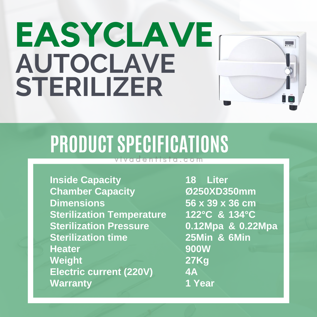 Easyclave Autoclave - TR250N 18L