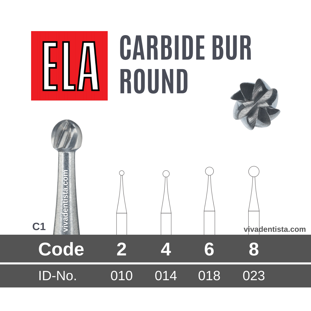 Ela Carbide Bur (Round)