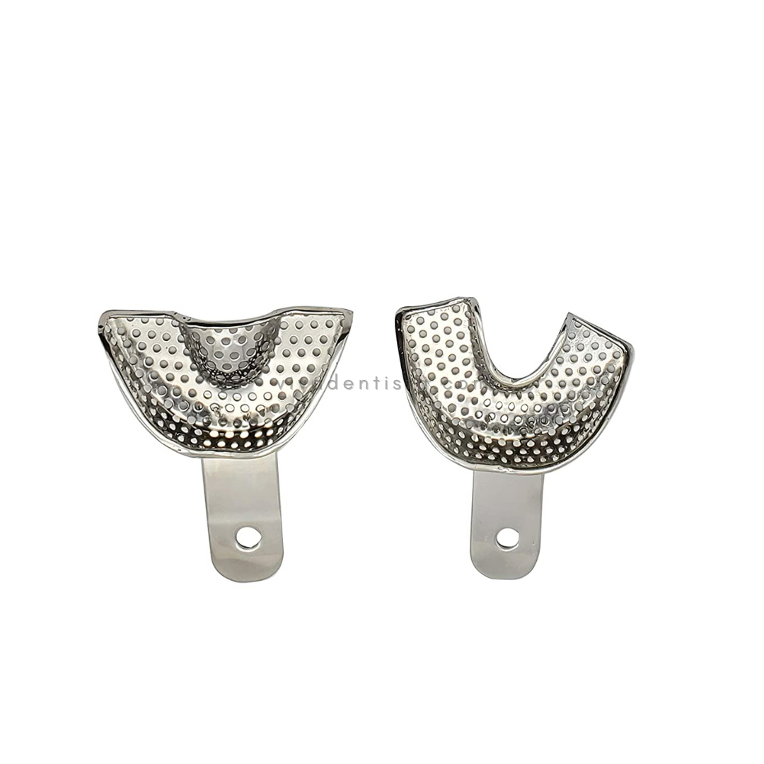 Partial Perforated Metal Impression Trays (Set of 2)
